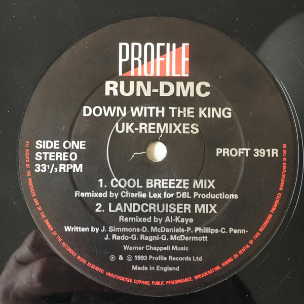 Run-DMC - Down With The King (UK Remixes) - Underground Knowledge