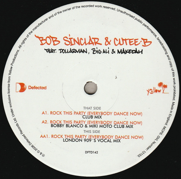 Bob Sinclar & Cutee B Feat. Dollarman, Big Ali & Makedah - Rock This ...