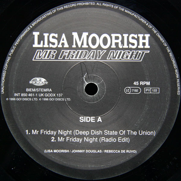 Lisa Moorish - Mr Friday Night - Underground Knowledge